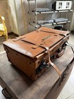 Vintage Spillers Leather Travel Suitcase   Wardrobe Trunk     British Luggage     Ta