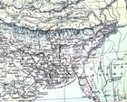 1886 Johnson Map North India Nepal Bhutan Tibet Mount Everst Calcutta Ganges