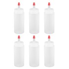 6 Pcs Plastic Capacity Flask Travel Empty Squeeze Bottles Small For Liquids