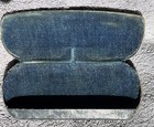 Antique Eye Glasses Case Only Blue Velvet Interior Free Shipping