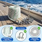 1 2  X 100 Ft Double Braided Nylon Anchor Rope With 316 Stainless Steel Chain