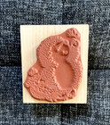 Penny Black Wm Rubber Stamp 1029e Butterfly Hedgehog Basket Of Flowers 1998 Vtg