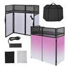 Dj Event Facade White black Scrim Metal Frame Booth   21  X 42  Flat Table Top