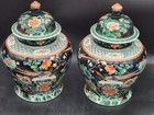 Chinese Antique Famille Noire Ginger Jar 18 19th Century Qing Dynasty 18 19            