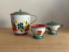 Vintage Ohio Art Co Tin-litho Country Farm Child s Tea Set 20pc