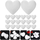 20-pack White Polystyrene Foam Hearts     Heart-shaped Craft Foam For Diy Christma