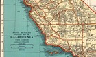 1938 Vintage California Map Collectible State Map Of California Wall Decor 2599