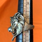 Stunning Rare Ancient Roman Era Silver Color Ring Engraved Lion Head Authentic