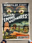 Original 1950 s Dr  Dracula s Living Nightmares Spook Show Poster