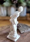 Vintage Signed A  Santini Alabaster Marble Statue 6  2     Tall Olympian  Euc 