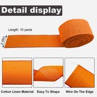 Orange Wired Burlap Ribbon 2 5 Inch X 10 Yards Spring Solid Edge Decor