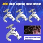Light Truss Clamps Dj Lighting O Clamp Global Mount Heavy Duty Alloy 330lbs 4pcs