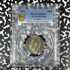 1911 Great Britain 1 Shilling Pcgs Ms64 Lot g1363 Silver  Choice Unc  S-4013