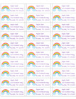 Rainbow Pastel 60 Personalized Return Address Labels 1  X 2 5 8  Free Shipping