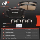 Front And Rear Ceramic Brake Pads Compatible With Hyundai