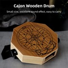 Cajon Wooden Drum 2-tone Flat Hand Drum Log Color Percussion Instrument 