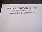 Vtg Buster Brown Shoes Unused Stationery 9 Letterhead 3 Envelope Orange Ca 1950s
