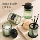 Bathroom Accessories Set Green Soap Dispenser   Toothbrush Holder