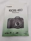 Canon Eos 40d Digital Camera Instruction Manual 2007