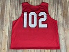 Rising Red Lacrosse Jersey Polyester Size Large White Red Reversible