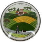 Villeroy Boch Royale Luxembourg Design Porcelain Round Trinket Box Hunter Dog