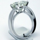 3 00 Ct Round Genuine Moissanite Solid 14k White Gold Wedding Engagement Ring