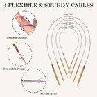 Bamboo Circular Knitting Needle With Case 13 Pair Interchangeable Knitting