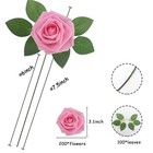Dark Pink 200pcs Artificial Flowers Real Looking Foam Fake Roses  Rose Artifi   