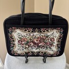 Vintage Black Cross Stitch Floral Cottage Core Bible Cover Zondervan Gifts
