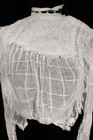 Rare Antique French White Cotton Victorian Blouse Size Small 33  Bust