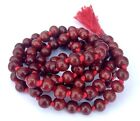 Red Sandalwood Mala Necklace Rosary 6mm Beads 18  Inch Long Energized