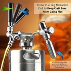Nutrichef Homebrew Mini Keg - Stainless Steel Co2 Home Keg Dispenser System