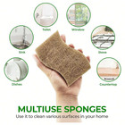 10pcs Kitchen Sponge Natural Biodegradable Eco-friendly Dish Sponges For Kitchen