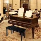 Soft Velvet 2-person Piano Bench Cover  27 5-36 5  L  12-16  W  Black