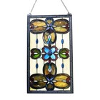 Stained Glass Tiffany Style Victorian Design Hanging Window Panel Suncatcher