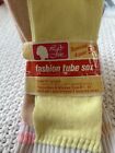 3 Pack  Vtg Fashion Tube Sox  Multi- Color Acrylic Nylon 80s 8 5-11 Made In Usa