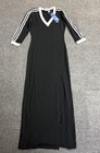 Nwt Adidas Originals Adicolor 3-stripes Maxi Dress Black Women   s Xsmall