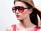 80s Vintage Pink Lens Pilot Style Men Women Sunglasses Eyewear Outdoor Driving
