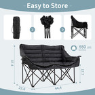 Naizea Oversized Fold Up Double Camping Chair 2 Person Camping Chair Loveseat