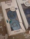 Bibs Colour Pacifier Lot Of 4-packs 8 Total Size 1   Size 2 Steel Blue Mustard