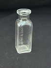 Boericke   Tafel Embossed Apothecary Bottle Square Clear Glass Antique 