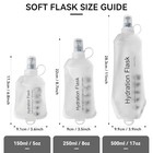 500ml Soft Flask Soft Water Bottle For Running  Hiking  500ml  White