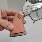 Vintage Halco Hubley Pink Grip Cowgirl Pistol Die Cast Metal Toy Cap Gun