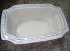 Vintage Chinese Blue   White Octogon Porcelain Planter Pot - Floral Design
