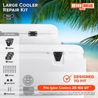 Neverbreak Parts - Igloo Cooler Repair Kit  black  - 3 Hinges  2 Latches