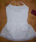 Mirella Camisole Pinksparkle Hem Dance Dress White Girls Size Ballet Class M209c