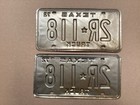 Vintage 1972 Texas Truck License Plate Set Nice Originals 2r 118