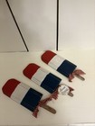 6 5  Handmade Primitive 4th Of July Americana Wood Popsicles   3 Piece Set