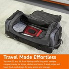35-inch Large Durable Ripstop Rolling Duffle Bag Wheeled Suitcase
