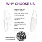 550pcs Soft Gel Nail Tips Medium Oval Clear Full Cover False Nails Manicure